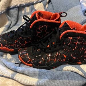 Vibrant Black and Red Kids Sneakers